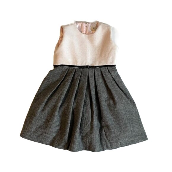 Helena Pale Pink, Gray Sleeveless Party Dress, Full Skirt, Tulle, Size 4 - Picture 1 of 12